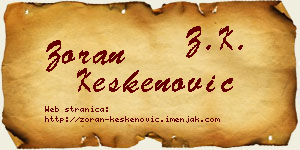 Zoran Keskenović vizit kartica